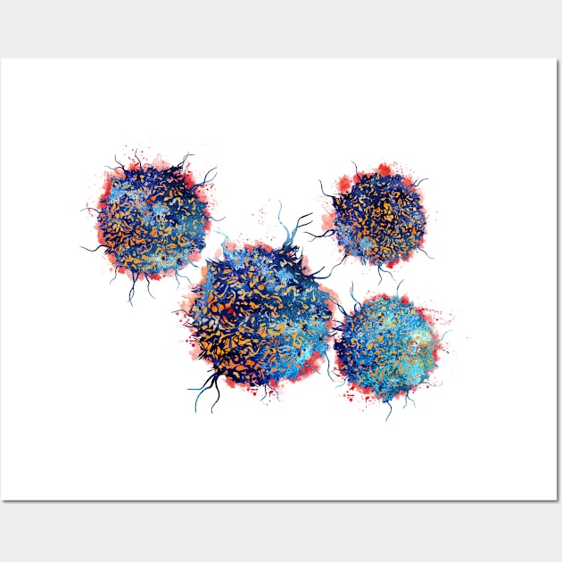 T cells Wall Art by erzebeth